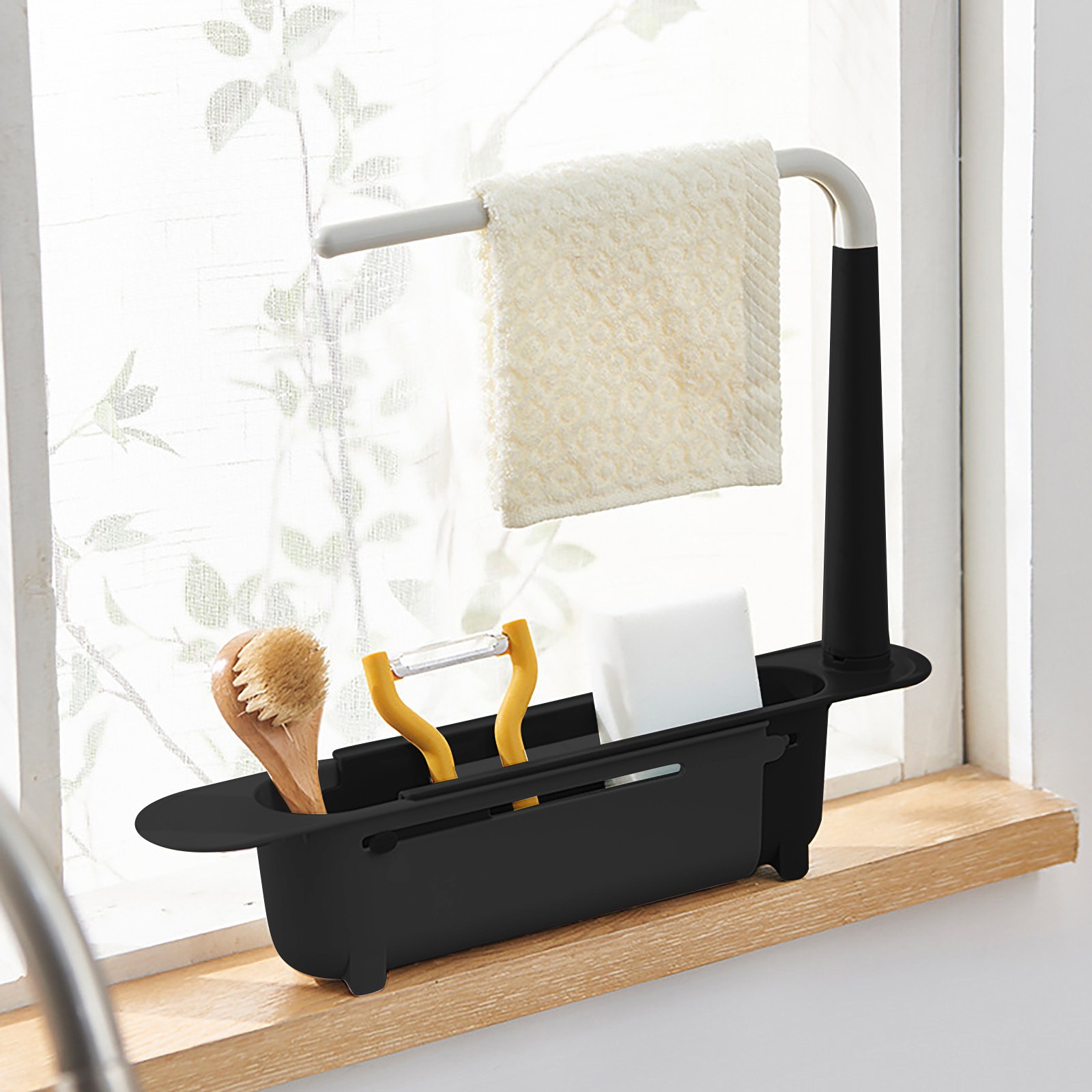 Tech Accessories Organizer - elescopic Sink Shelf Drainer Rack Kitchen