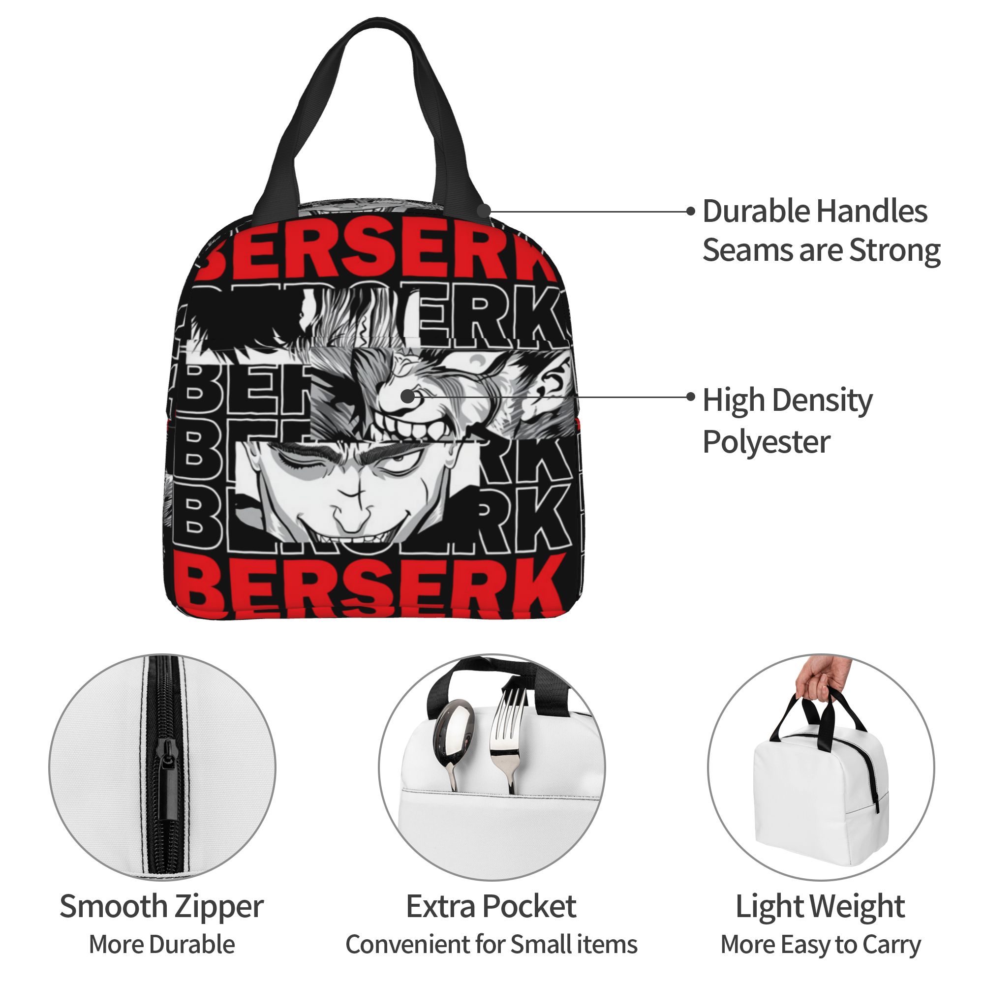 Tech Accessories Organizer - B-Berserks Thermal Insulated Lunch Bag Brand