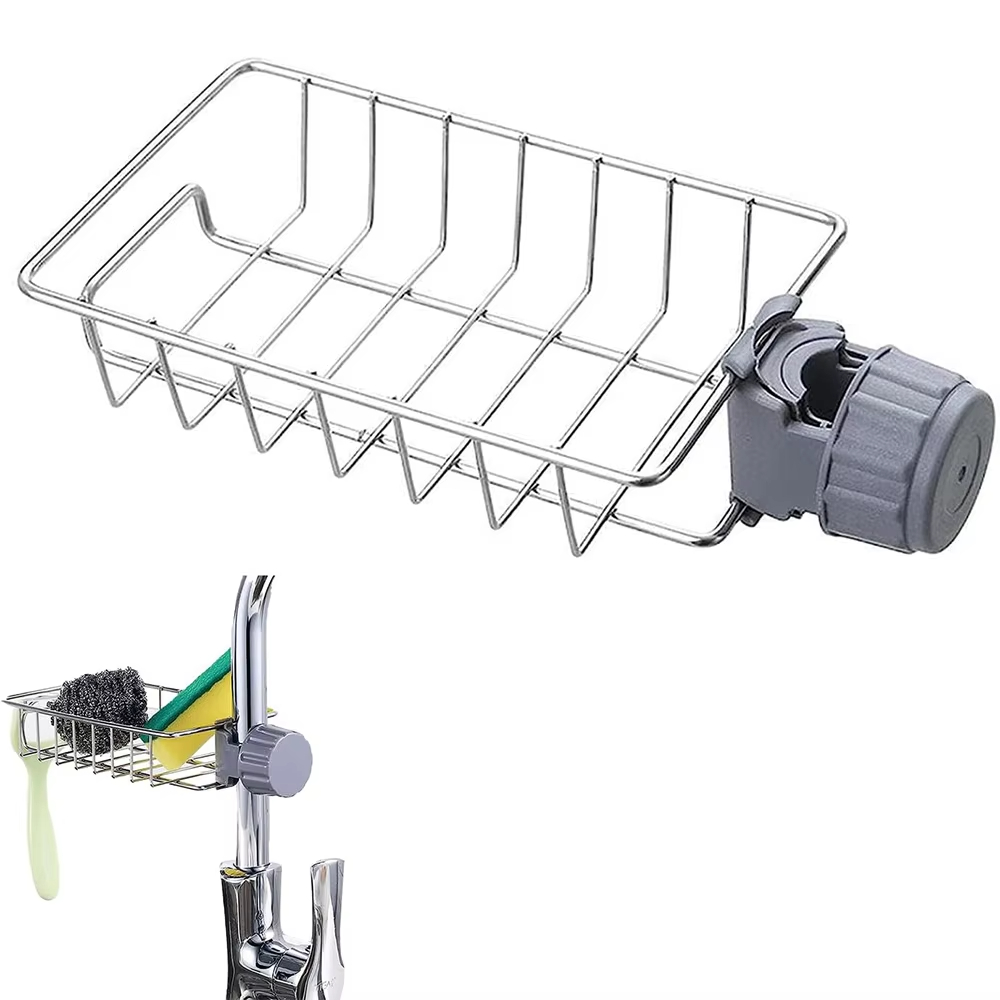 Tech Accessories Organizer - Kitchen Sink Drain Rack Sponge Storage