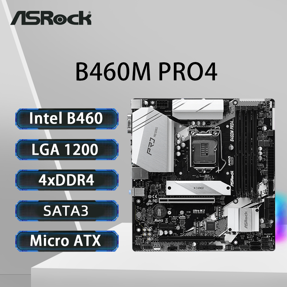 ASRock B460M PRO4 Motherboard  - огляд і ціна Intel Cpu Core I5