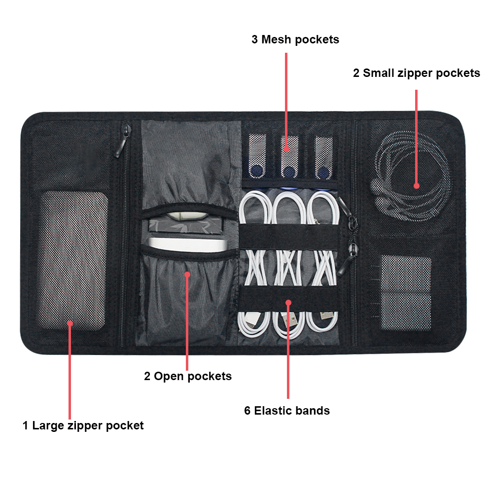 Tech Organizer Bag Cable Stora - огляд і ціна Tech Accessories Organizer