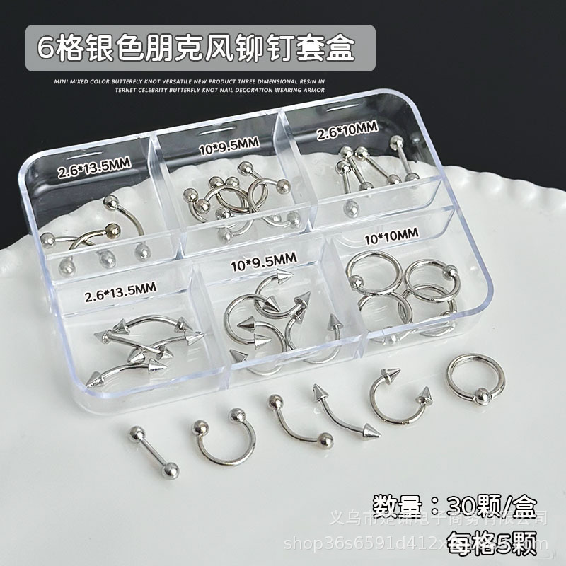30pcs Mixed Punk Pierced Rivet - огляд і ціна Tech Accessories Box
