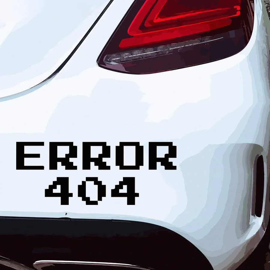 Error 404 Pixel Font Car Stick - огляд і ціна Tech Trend Accessories