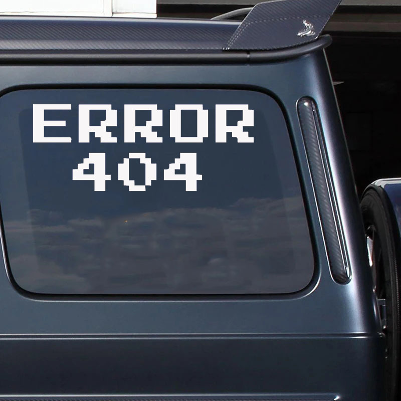 Error 404 Pixel Font Car Stick - огляд і ціна Tech Trend Accessories