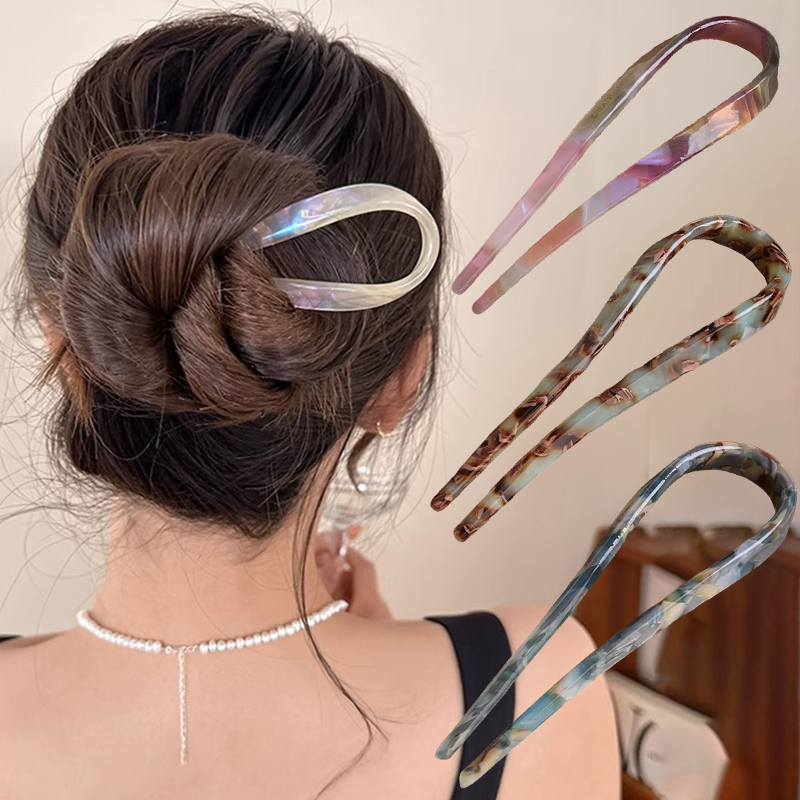 U-Shaped Hair Sticks Acetate A - огляд і ціна Tech Hair Accessories